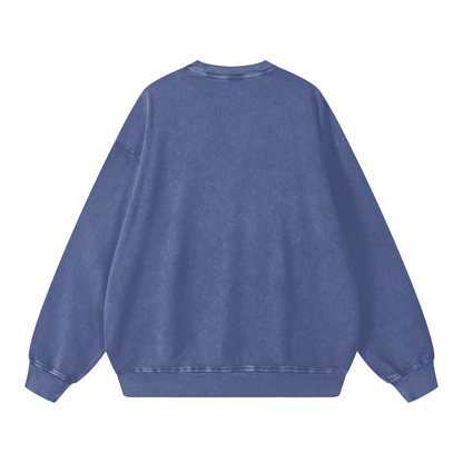 Snow Washed Cotton Crewneck Sweatshirt