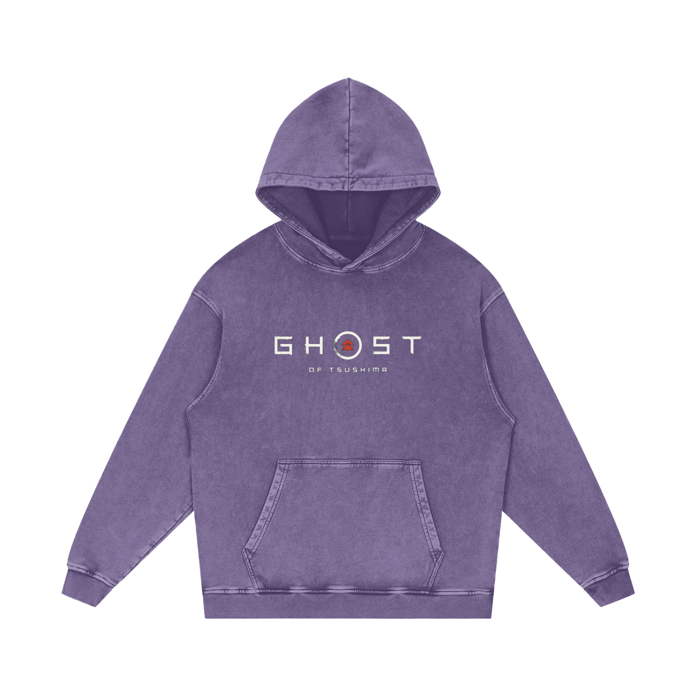 Ghost of Tsushima Snow Washed Loose Cotton Hoodie