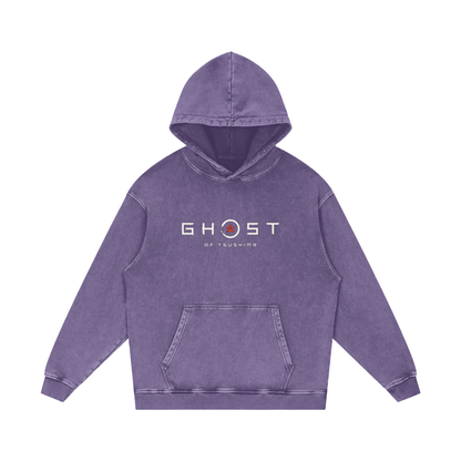 Ghost of Tsushima Snow Washed Loose Cotton Hoodie