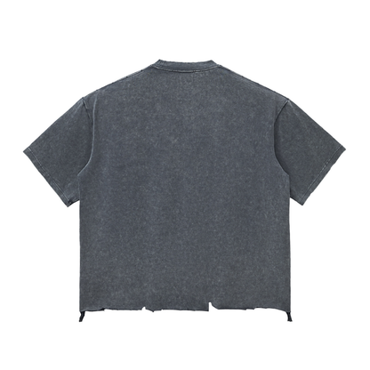Ghost of Tsushima Snow Wash Raw-Hem Boxy T-shirt