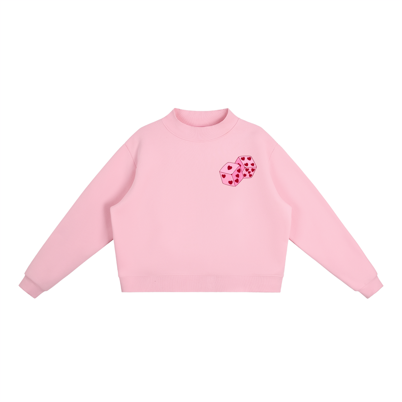 Valentine’s Essential Fleece Mock-Neck Sweatshirt