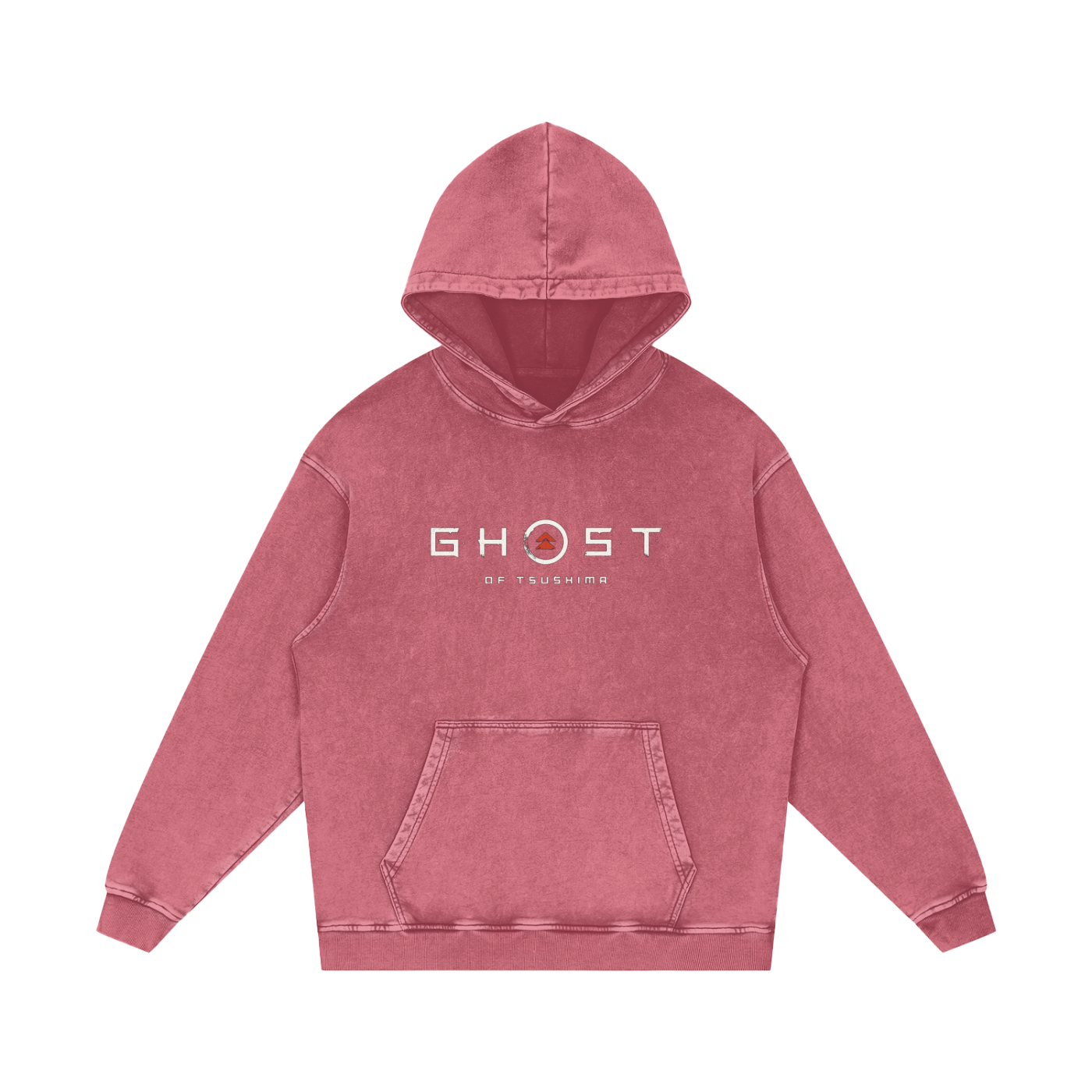 Ghost of Tsushima Snow Washed Loose Cotton Hoodie