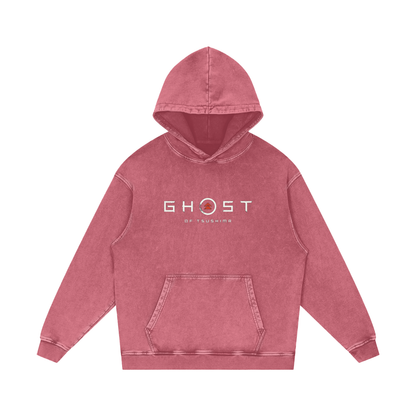 Ghost of Tsushima Snow Washed Loose Cotton Hoodie