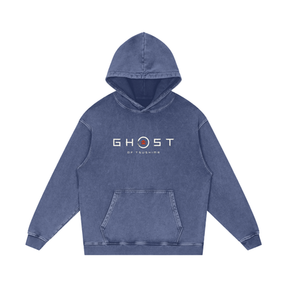 Ghost of Tsushima Snow Washed Loose Cotton Hoodie