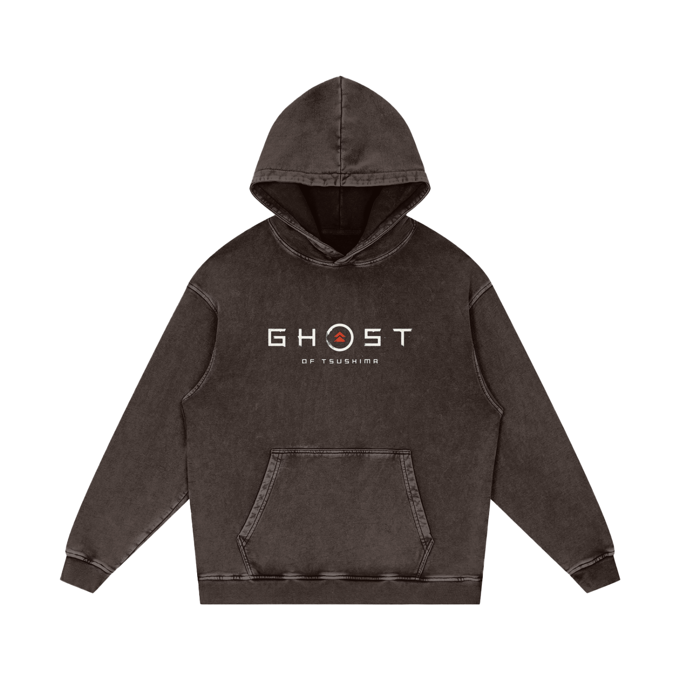 Ghost of Tsushima Snow Washed Loose Cotton Hoodie