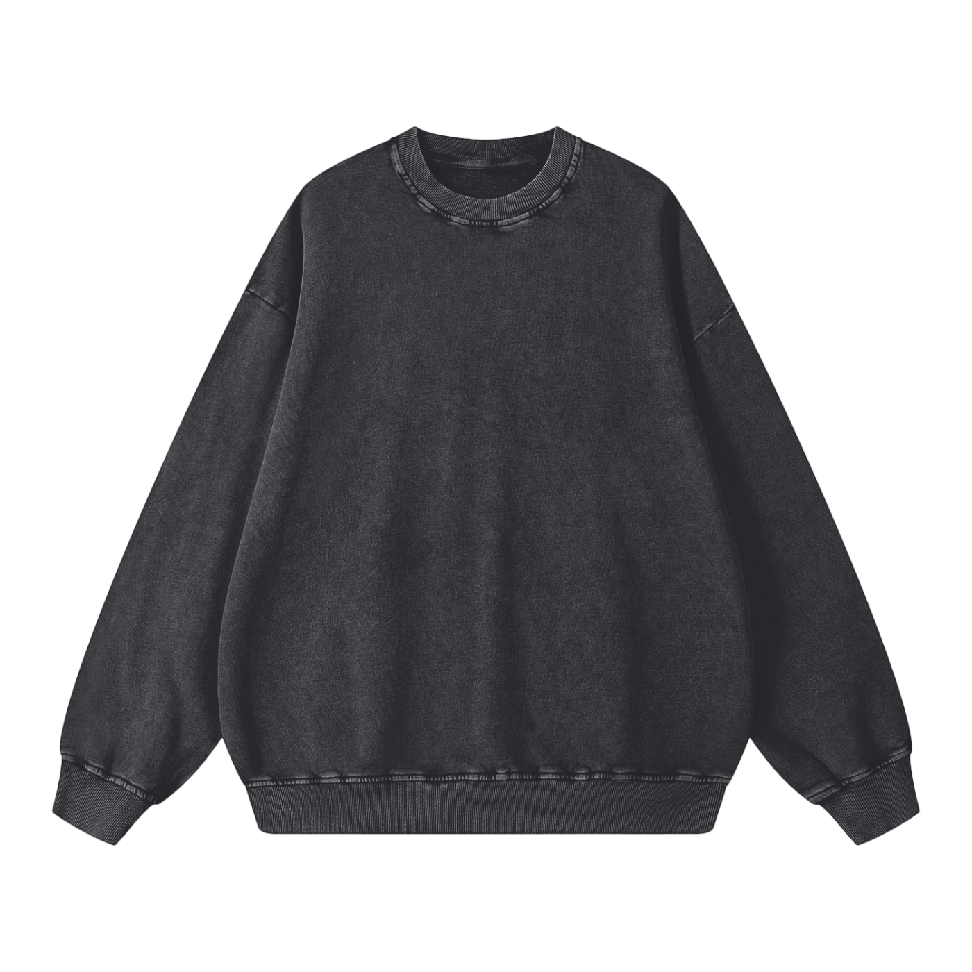 Snow Washed Cotton Crewneck Sweatshirt