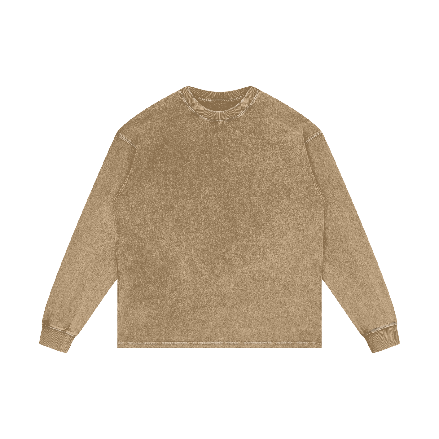 Acid Wash Cotton Long Sleeve T-Shirt