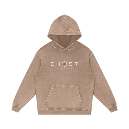 Ghost of Tsushima Snow Washed Loose Cotton Hoodie