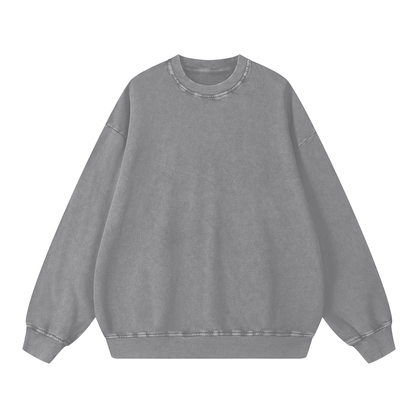 Snow Washed Cotton Crewneck Sweatshirt