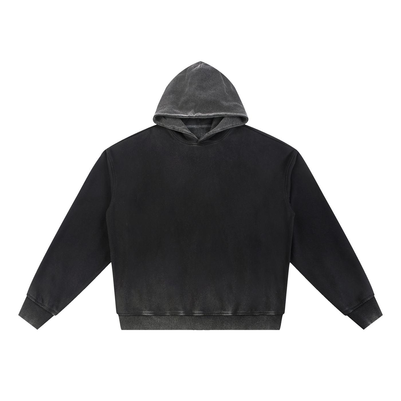 Sweat à capuche vintage en polaire dégradée délavée