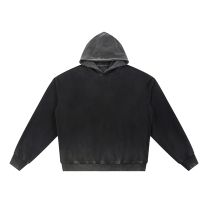 Sweat à capuche vintage en polaire dégradée délavée