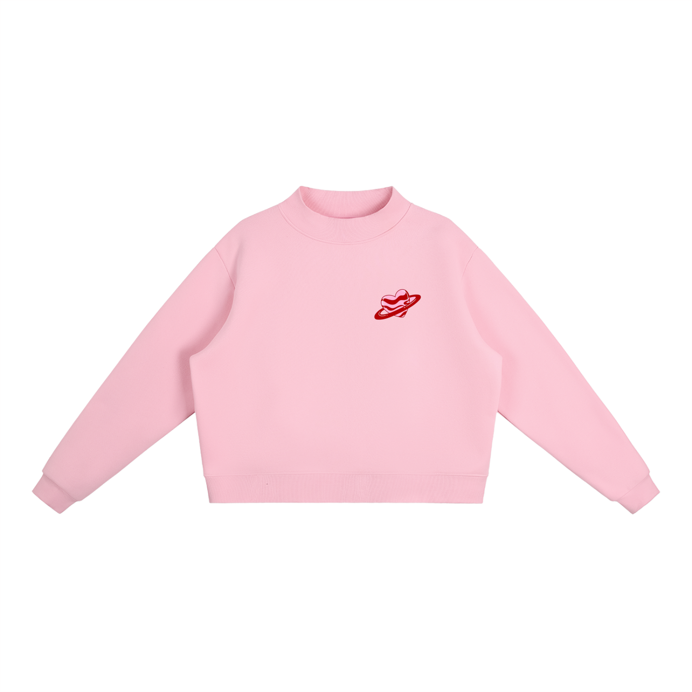 Valentine’s Essential Fleece Mock-Neck Sweatshirt