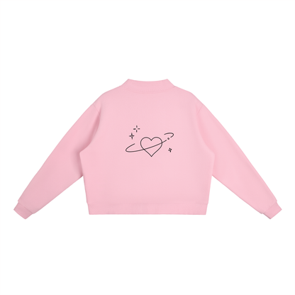 Valentine’s Essential Fleece Mock-Neck Sweatshirt
