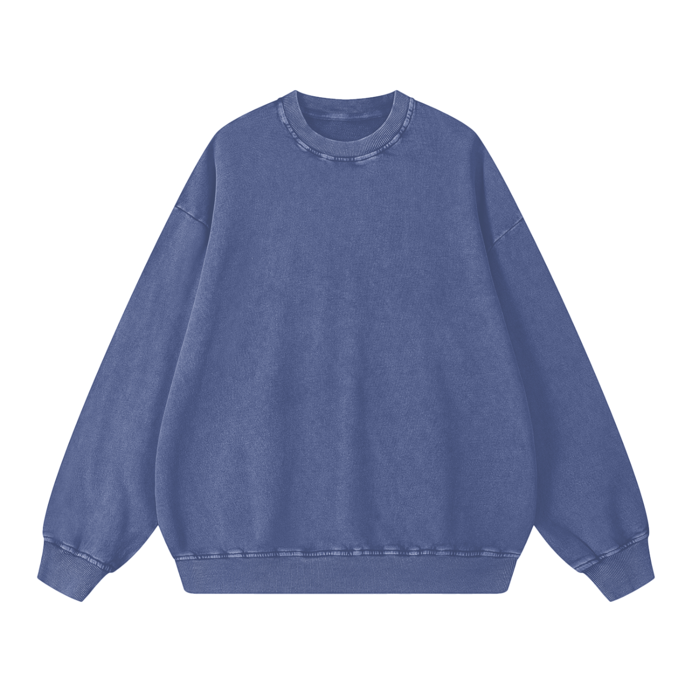 Snow Washed Cotton Crewneck Sweatshirt