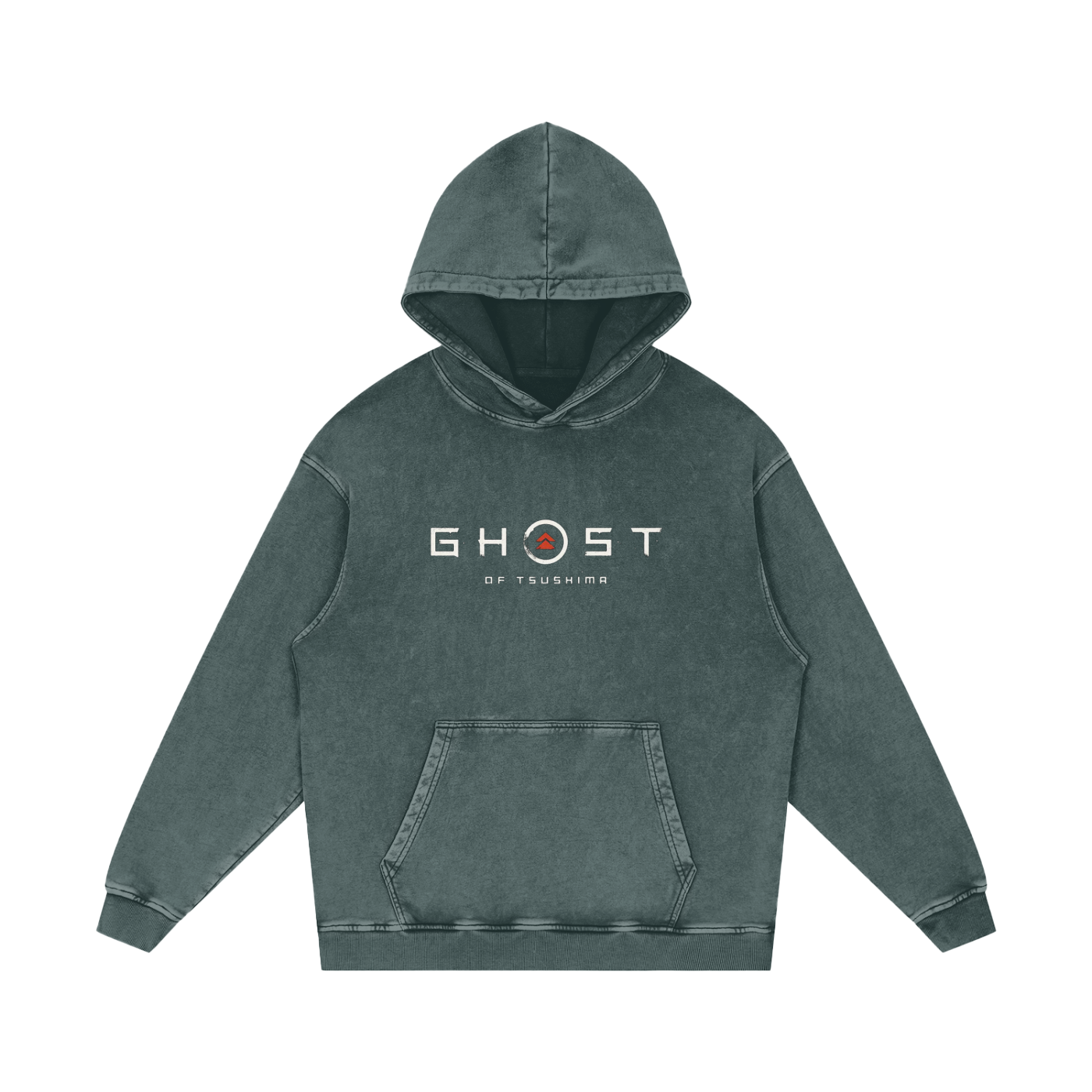 Ghost of Tsushima Snow Washed Loose Cotton Hoodie