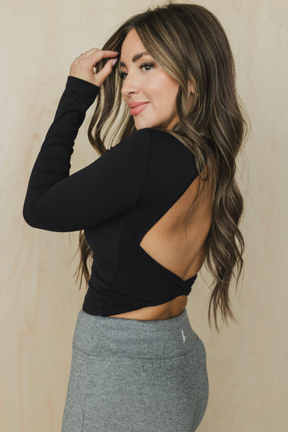 Annabelle Long Sleeve with Built-In Bra – Sleek Support Top for Everyday Comfort