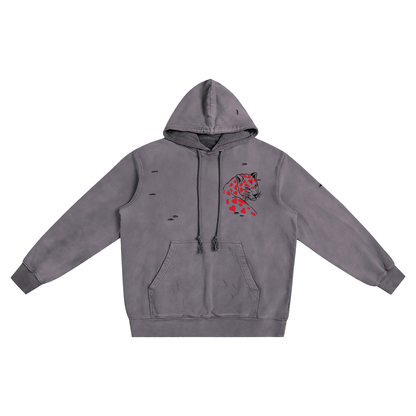 Distressed Vintage Wash Hoodie – Unisex Loose Fit