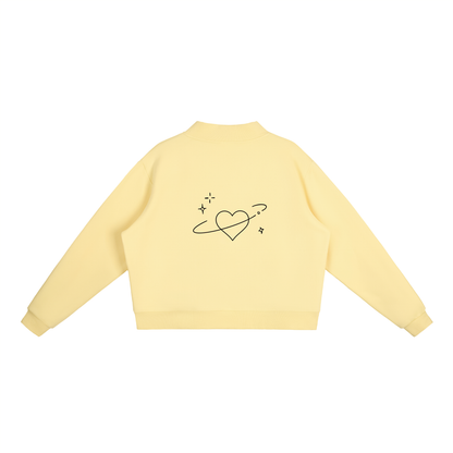 Valentine’s Essential Fleece Mock-Neck Sweatshirt
