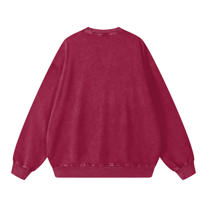 Snow Washed Cotton Crewneck Sweatshirt