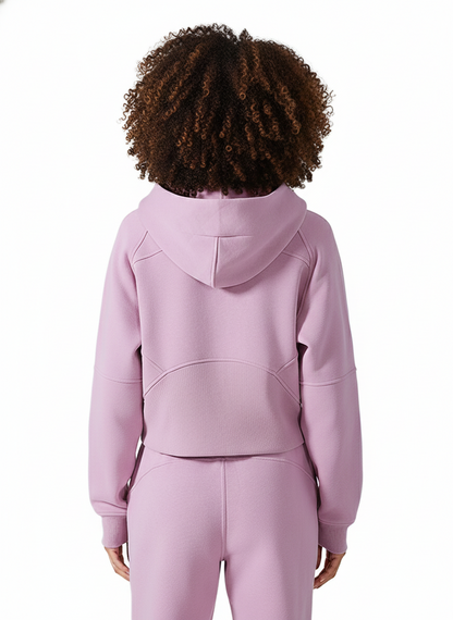 Cropped Half-Zip Hoodie