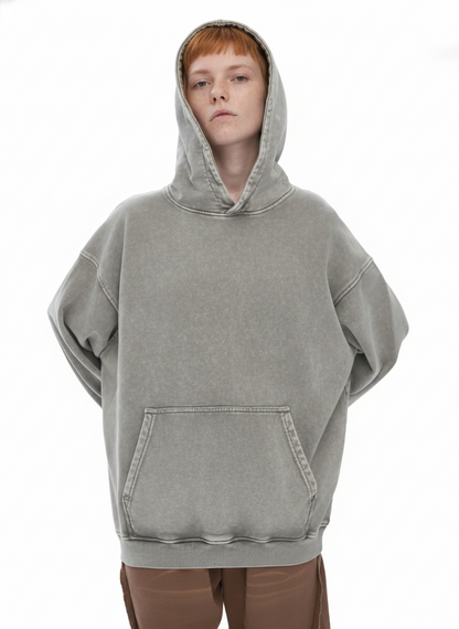 Snow Washed Heavy Cotton Hoodie