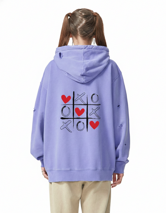 Distressed Vintage Wash Hoodie – Unisex Loose Fit