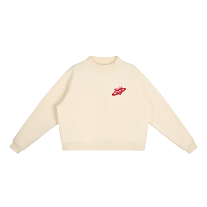 Valentine’s Essential Fleece Mock-Neck Sweatshirt