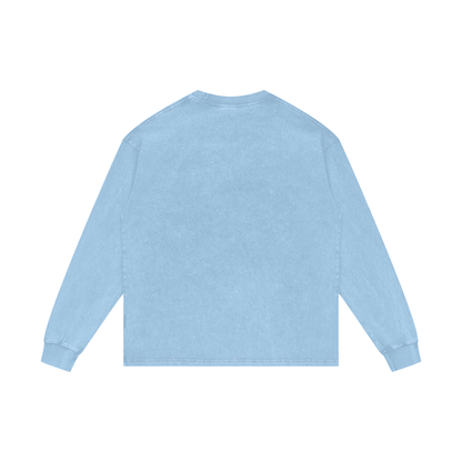 Acid Wash Cotton Long Sleeve T-Shirt