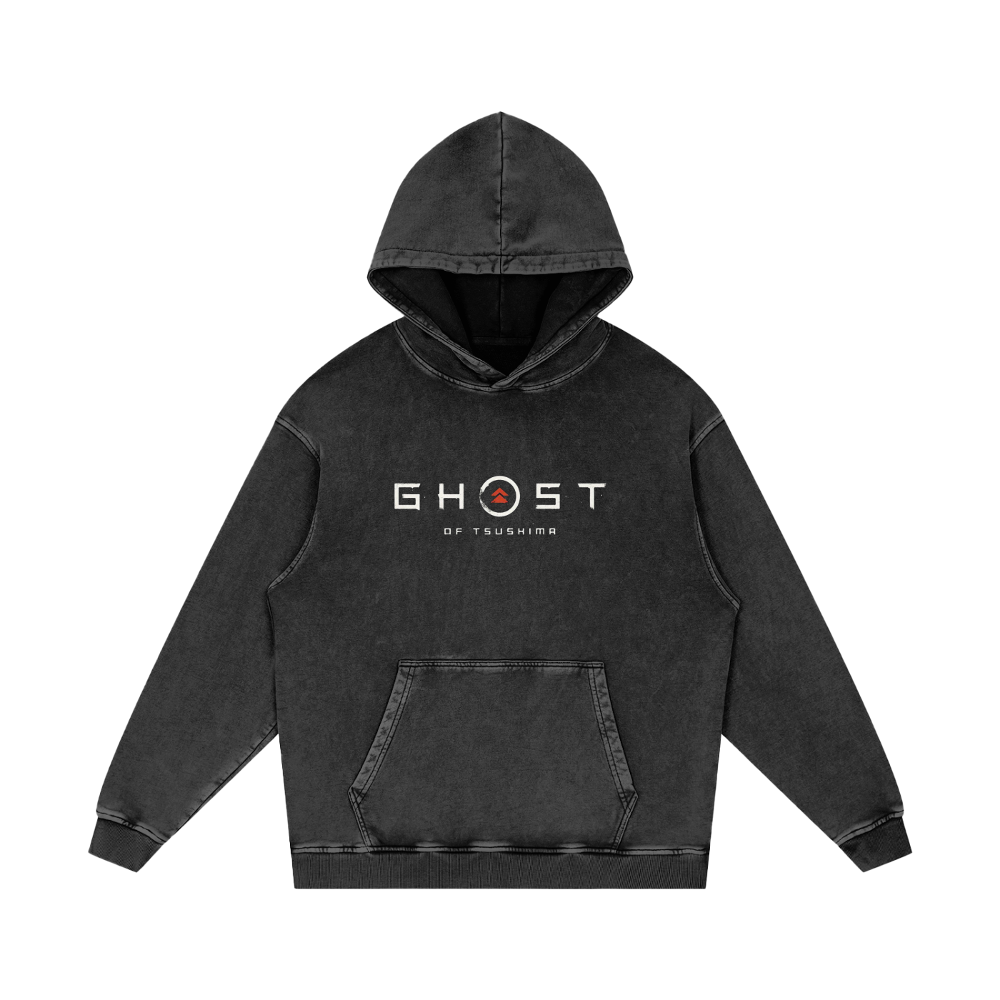 Ghost of Tsushima Snow Washed Loose Cotton Hoodie