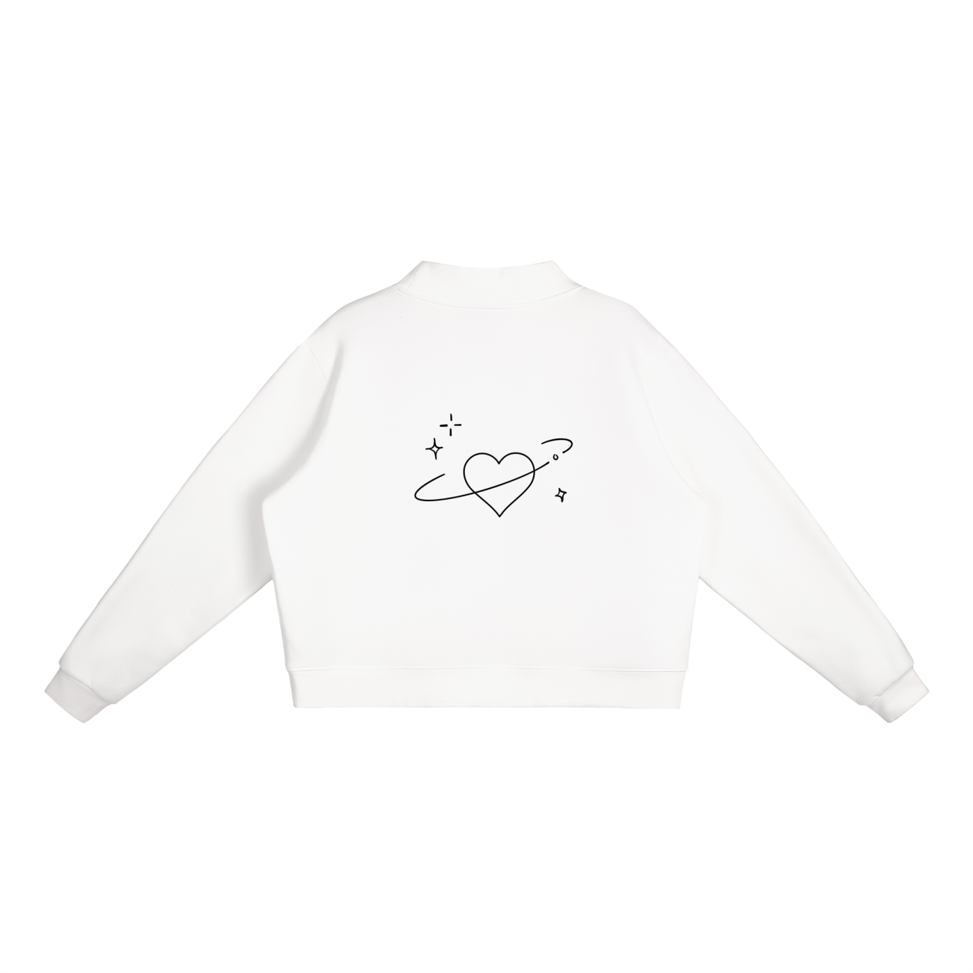 Valentine’s Essential Fleece Mock-Neck Sweatshirt