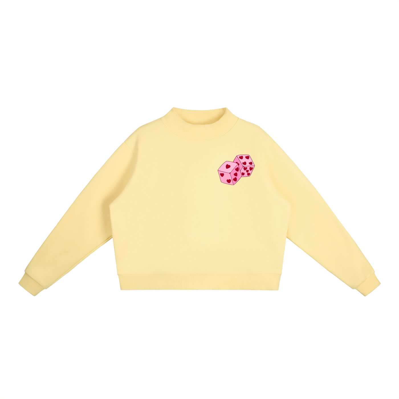 Valentine’s Essential Fleece Mock-Neck Sweatshirt