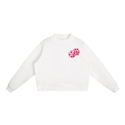 Valentine’s Essential Fleece Mock-Neck Sweatshirt