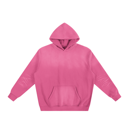 Valentine’s Day Sunfade Fleeced Hoodie – Unisex Loose Fit