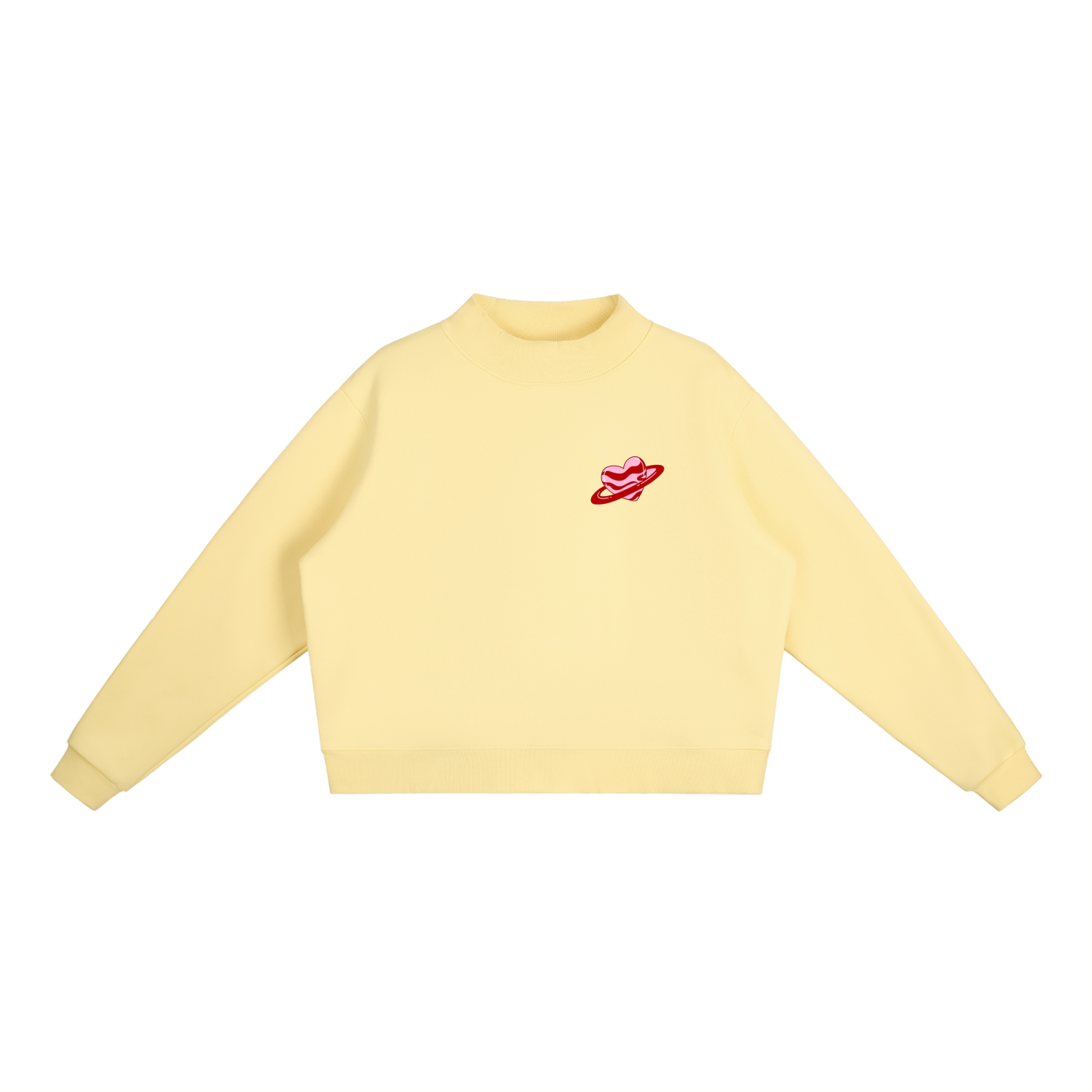Valentine’s Essential Fleece Mock-Neck Sweatshirt