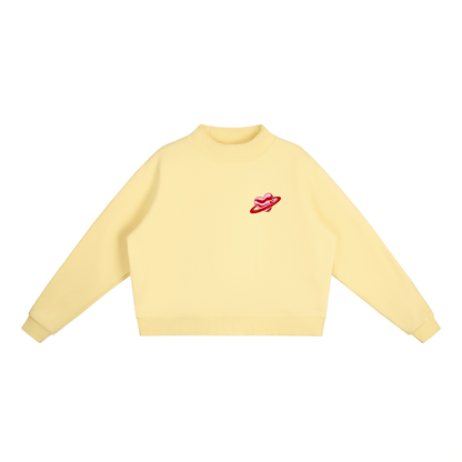 Valentine’s Essential Fleece Mock-Neck Sweatshirt