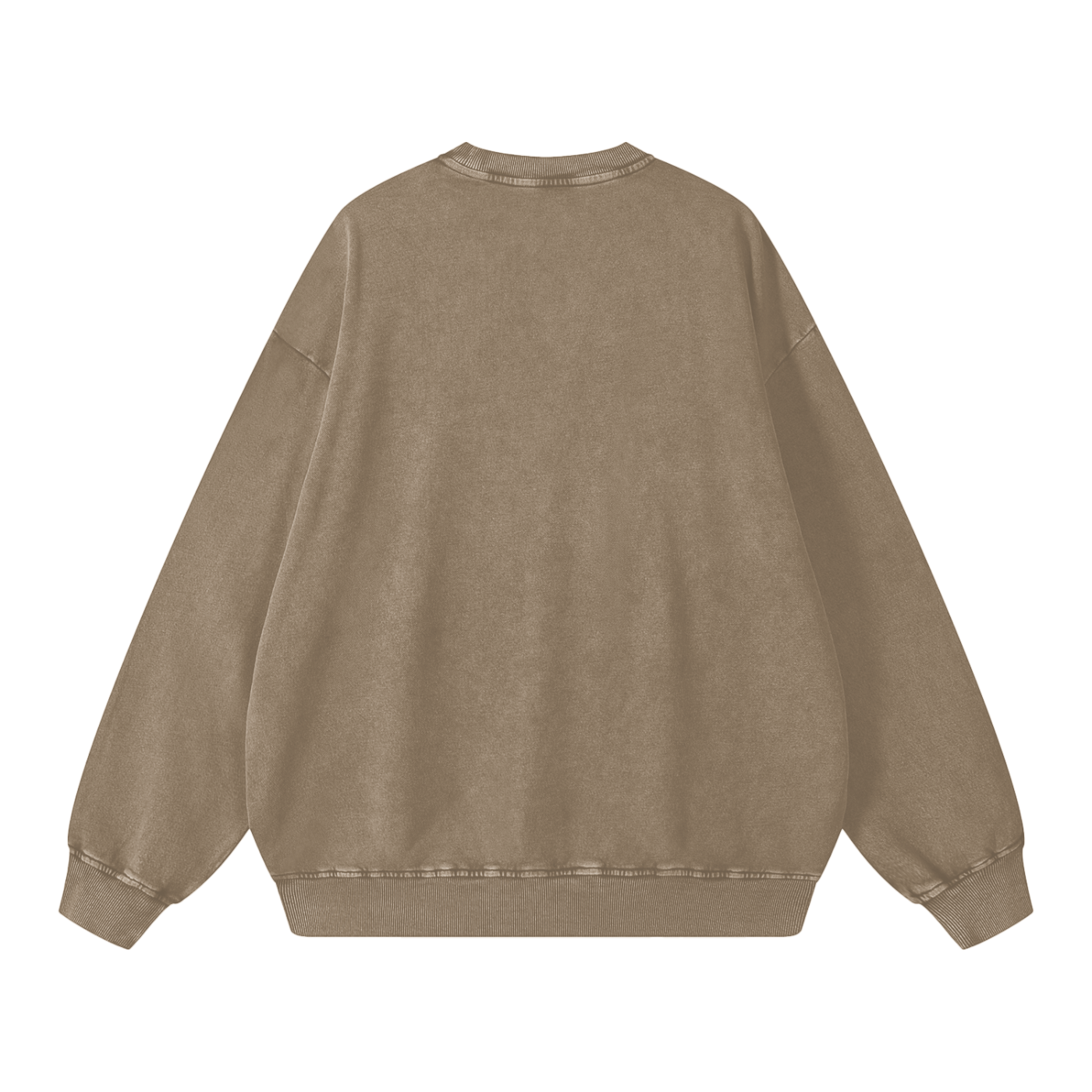 Snow Washed Cotton Crewneck Sweatshirt