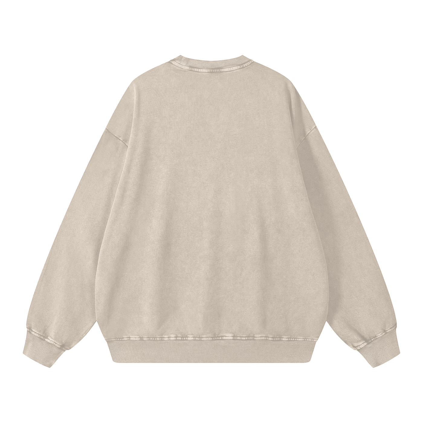 Snow Washed Cotton Crewneck Sweatshirt