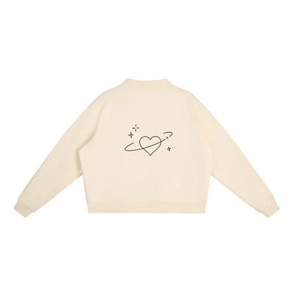 Valentine’s Essential Fleece Mock-Neck Sweatshirt