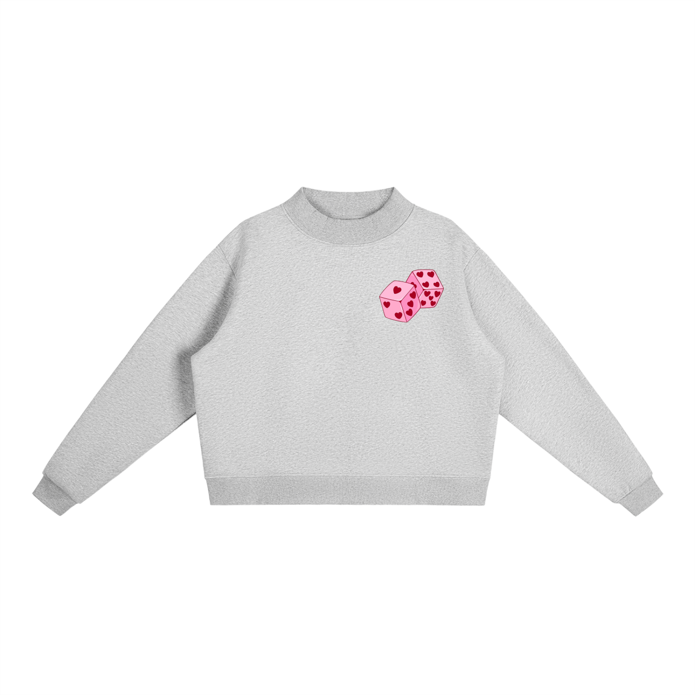 Valentine’s Essential Fleece Mock-Neck Sweatshirt