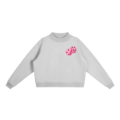Valentine’s Essential Fleece Mock-Neck Sweatshirt