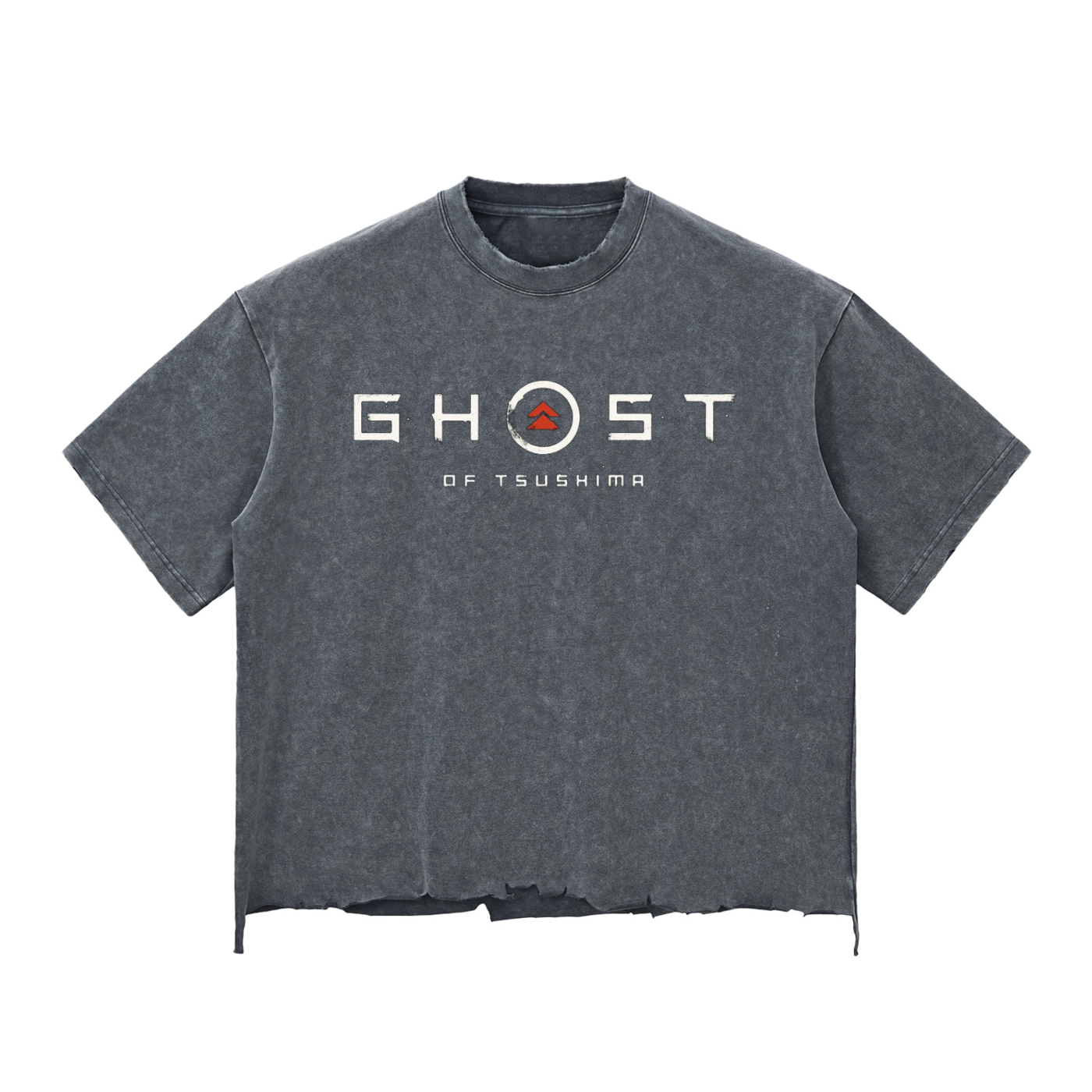 Ghost of Tsushima Snow Wash Raw-Hem Boxy T-shirt