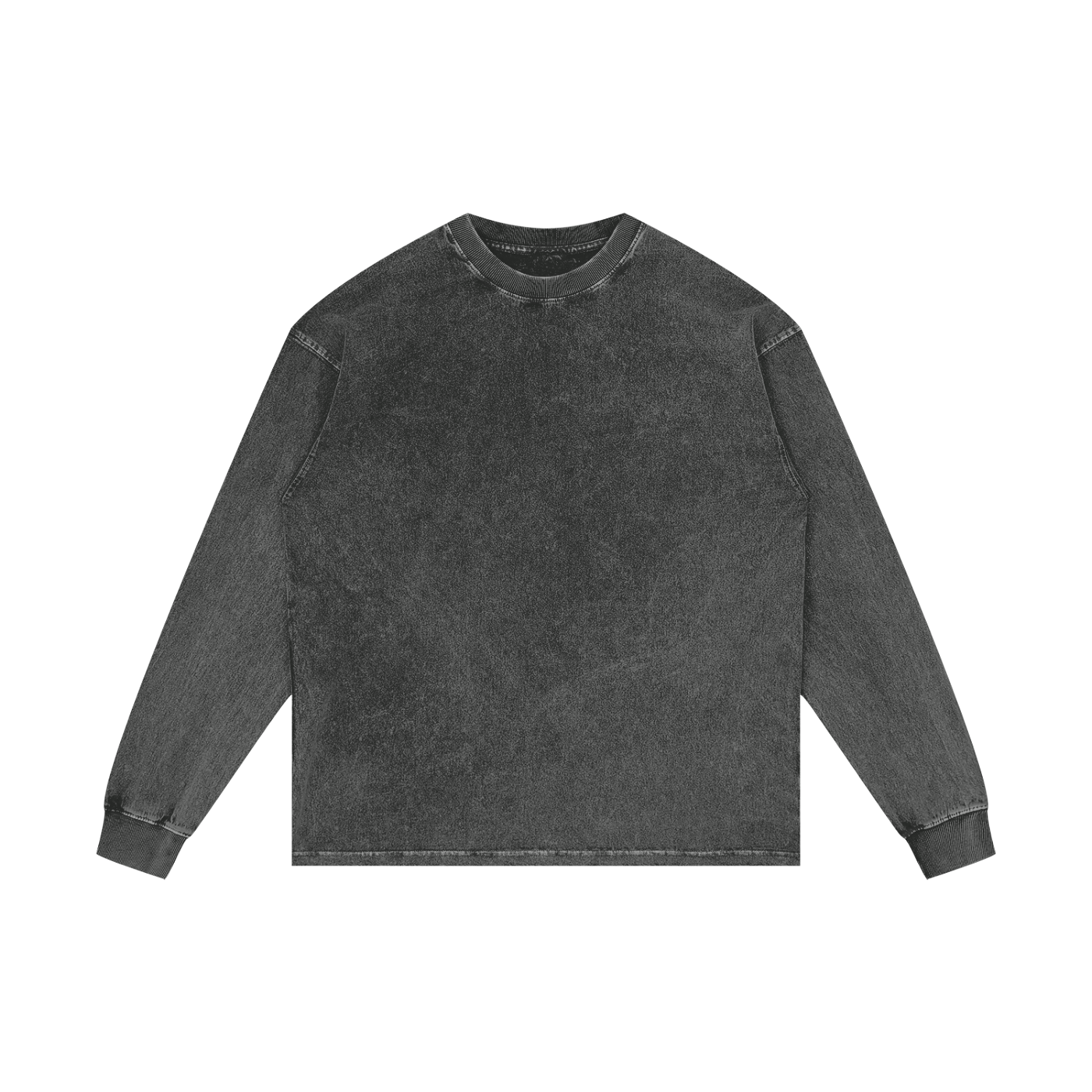 Acid Wash Cotton Long Sleeve T-Shirt
