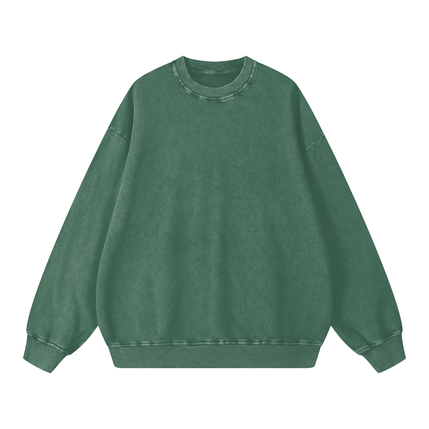 Snow Washed Cotton Crewneck Sweatshirt