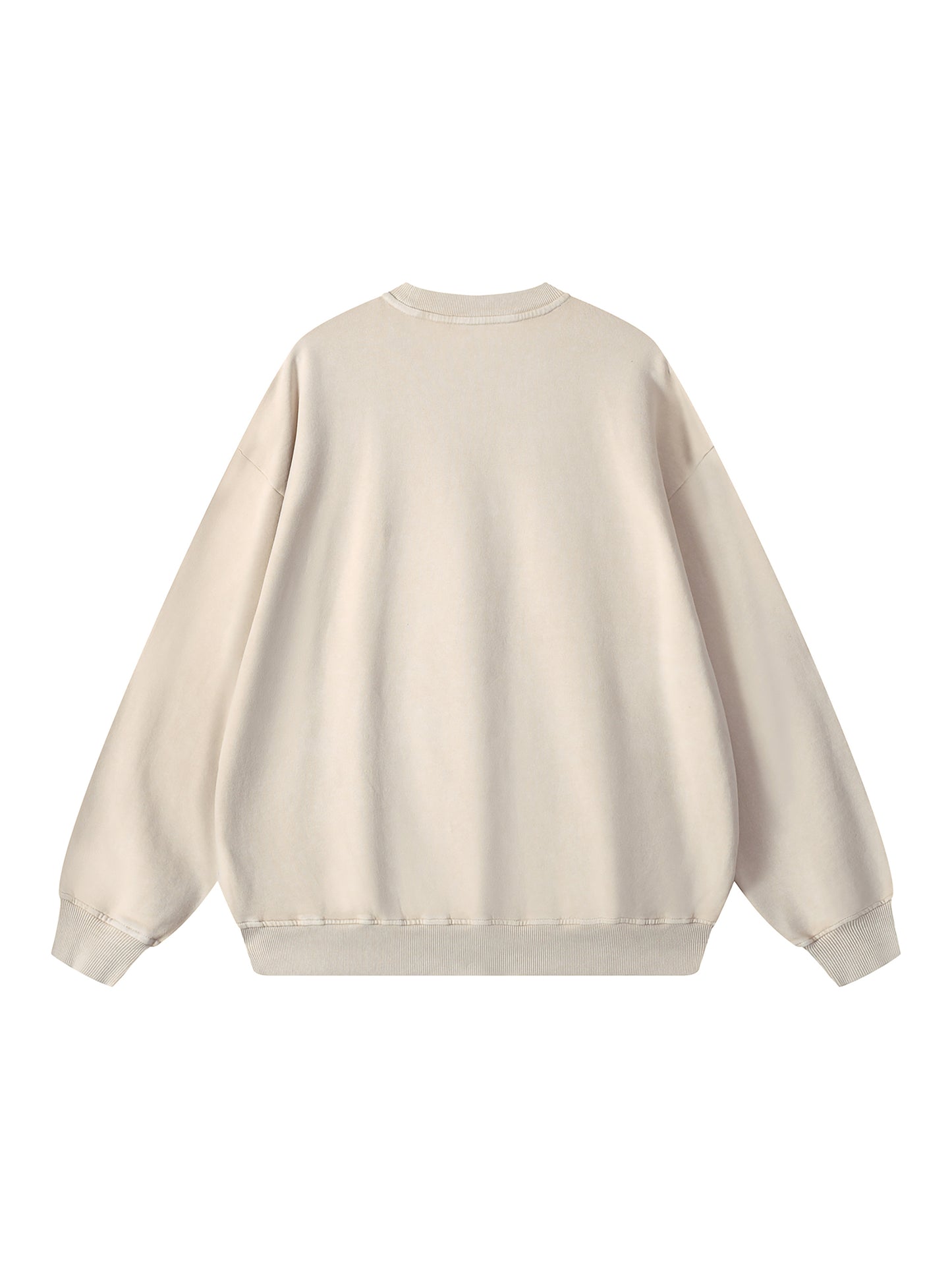 Snow Washed Cotton Crewneck Sweatshirt