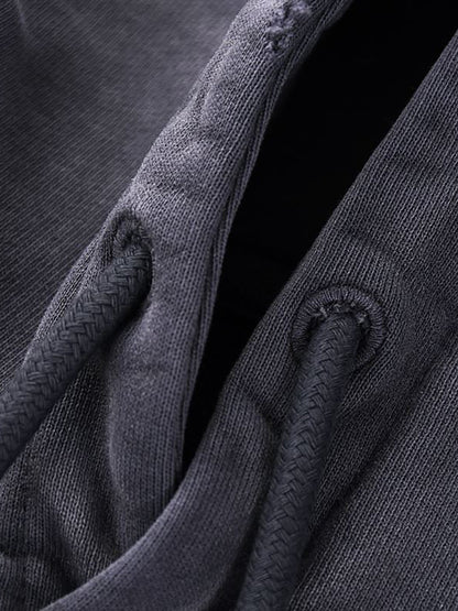 Distressed Vintage Wash Hoodie – Unisex Loose Fit