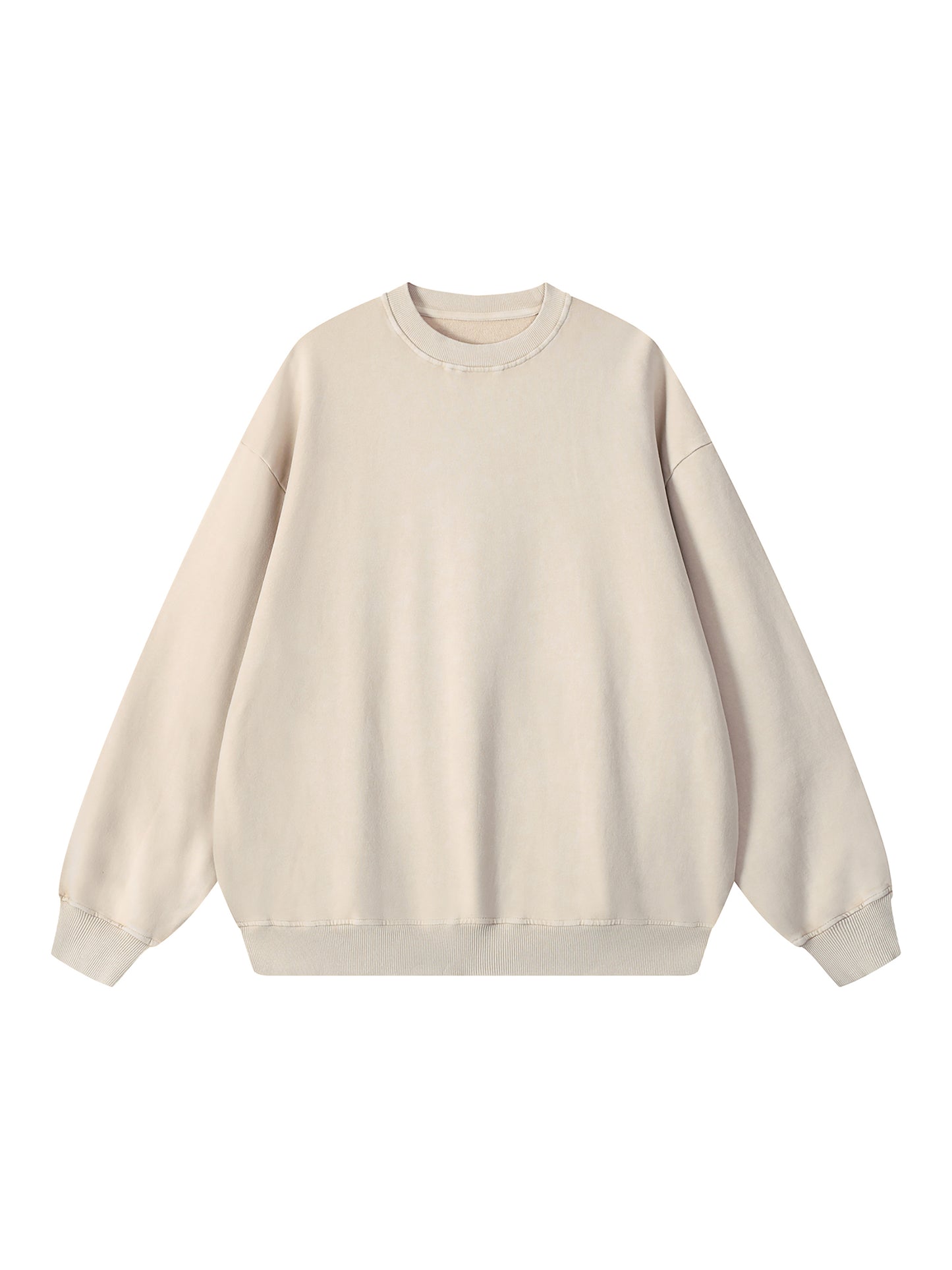 Snow Washed Cotton Crewneck Sweatshirt