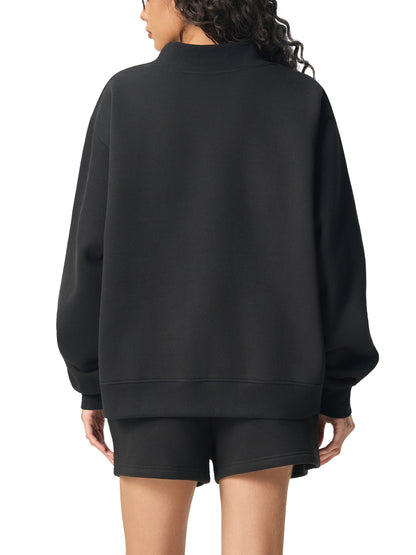 Valentine’s Essential Fleece Mock-Neck Sweatshirt