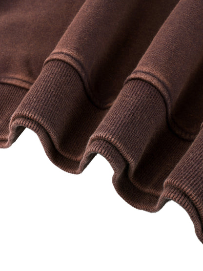 Sweat à capuche vintage en polaire dégradée délavée