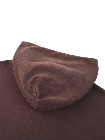 Sweat à capuche vintage en polaire dégradée délavée