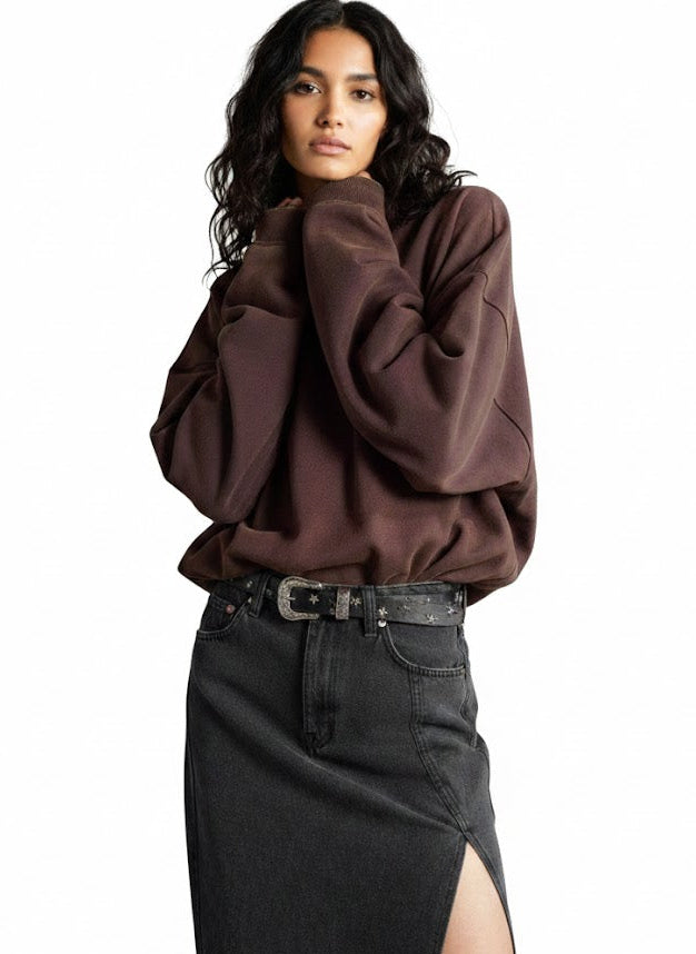 Sweat à capuche vintage en polaire dégradée délavée